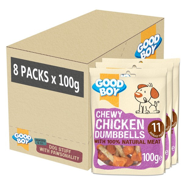 Good Boy Pawsley and Co Chewy Chicken Dumbbells 100g