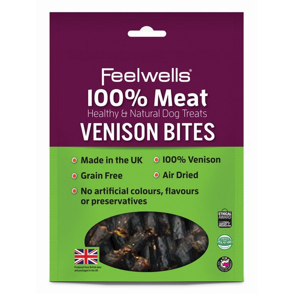 Feelwells 100% Meat Treats Venison Bites 100g