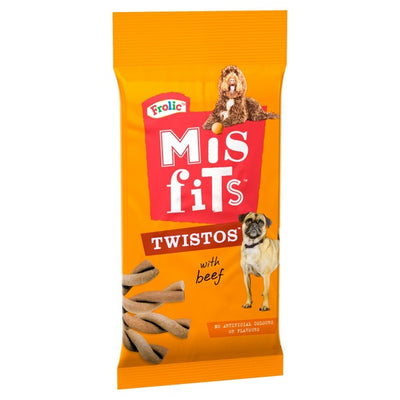 Misfits Twistos Dog Treats with Beef 105g