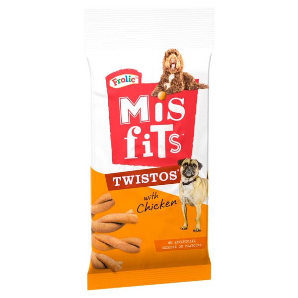 Misfits Twistos Dog Treats with Chicken 105g