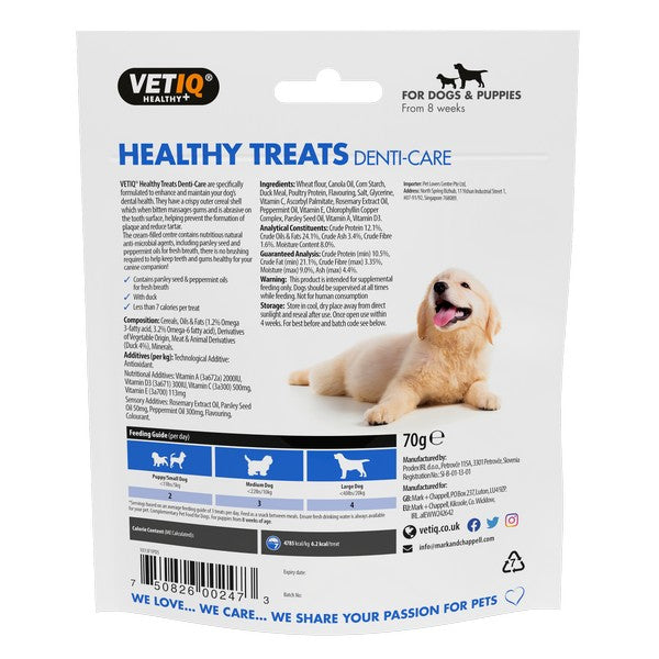 M & C VetIQ Healthy Treat Breath Dental Care Dog Treat 70g