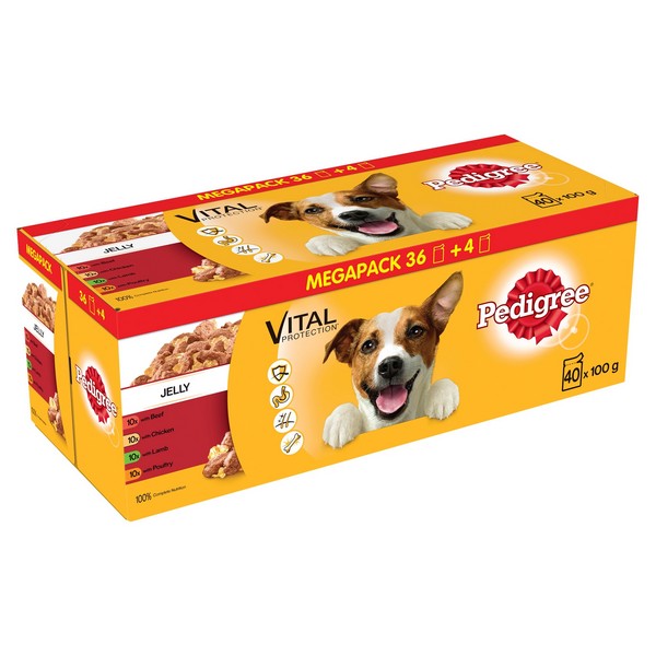 Pedigree Dog Pouches Mixed Jelly 100g 40 for 36