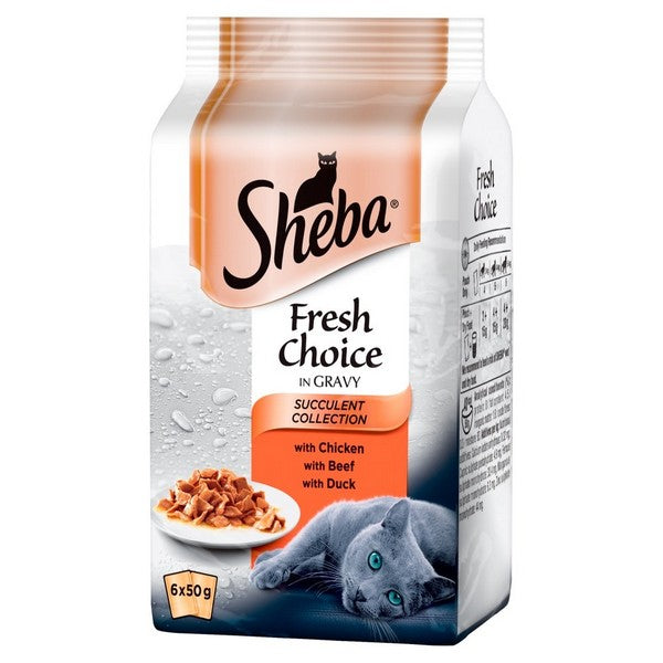 Sheba Fresh & Fine Cat Pouches in Gravy 6x50g