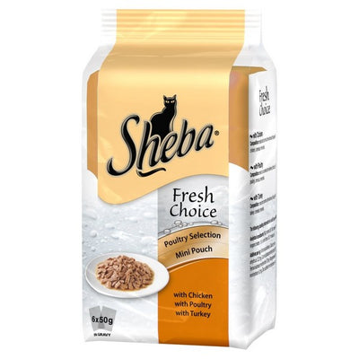 Sheba Fresh & Fine Cat Pouches in Gravy 6x50g