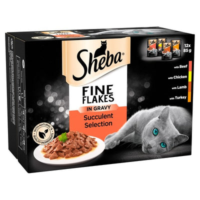 Sheba Sauce Collection Cat Pouches Succulent Selection in Gravy 12x85g pack