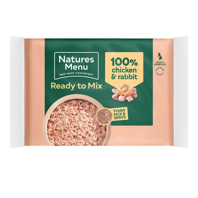 Natures Menu Frozen Chicken and Rabbit Mince 400g