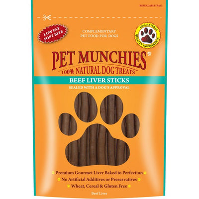 Pet Munchies Beef Liver Sticks 90g