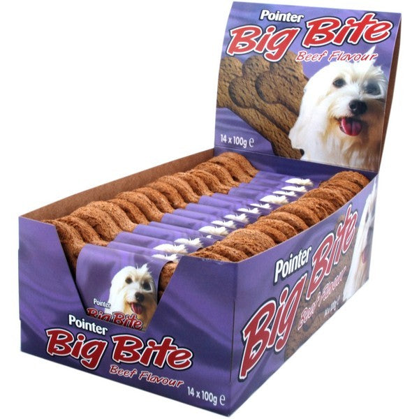 Pointer Big Bite Biscuits Beef 100g