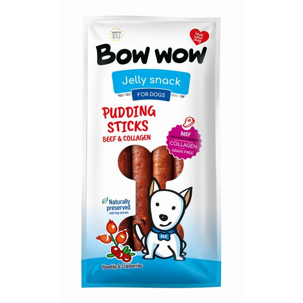 Bow Wow Pudding Stick Beef and Collagen 6x170g