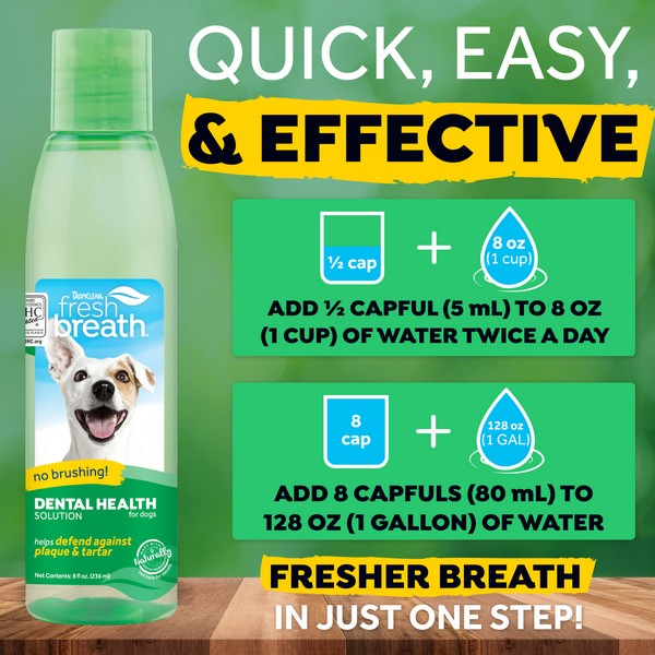 TropiClean Fresh Breath Dog Water Additive 236ml