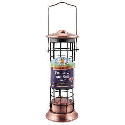 Harrisons Copper Die Cast Suet Roll and Fat Ball Feeder 20cm