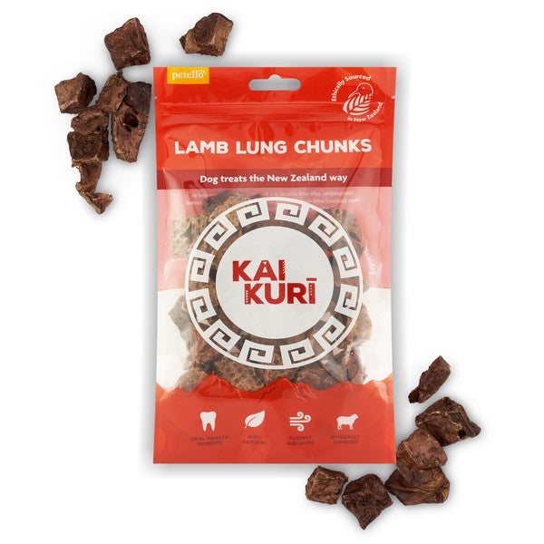 Kai Kuri Air-Dried Lamb Lung Chunks Dog Treat 50g