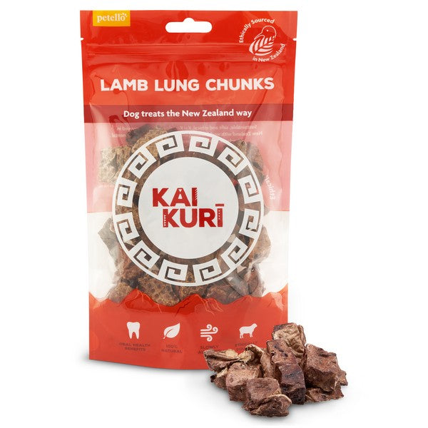 Kai Kuri Air-Dried Lamb Lung Chunks Dog Treat 50g