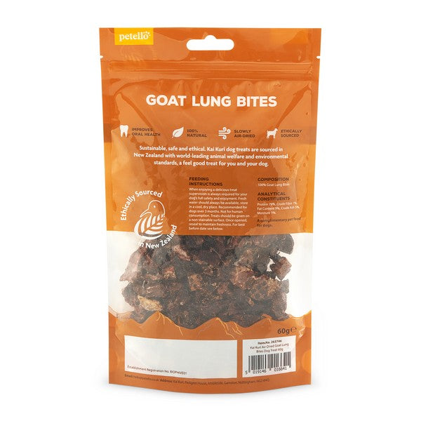 Kai Kuri Air-Dried Goat Lung Bites Dog Treat 60g