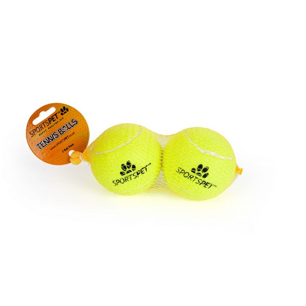 Sportspet 80mm Large Tennis Ball x 2