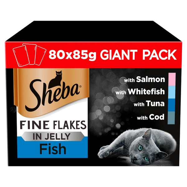 Sheba Fine Flakes Cat Pouches Collection in Jelly