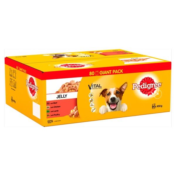 Pedigree Pouch Adult Favourites In Jelly 80pk