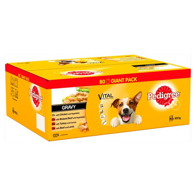 Pedigree Pouch Adult Favourites In Gravy 80pk