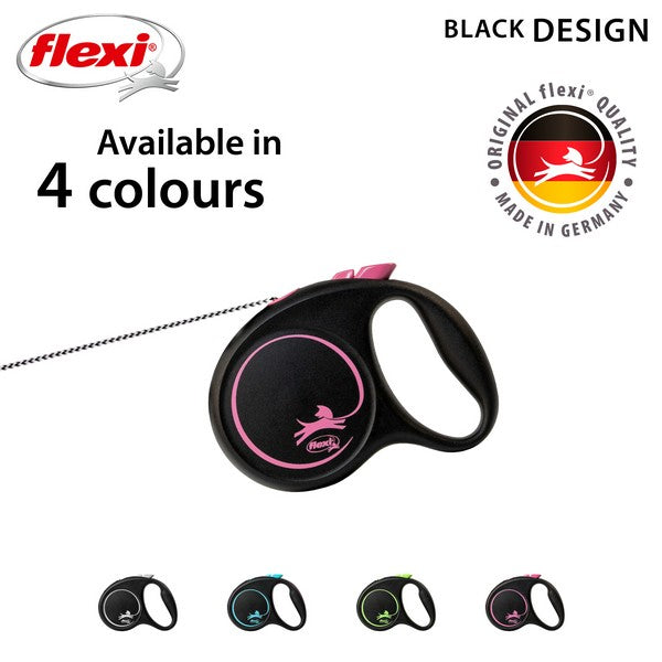 Flexi Black Design Cord Dog Lead