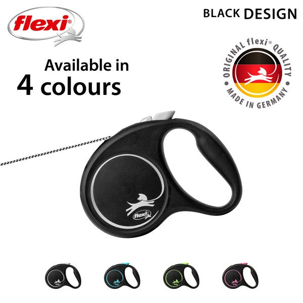 Flexi Black Design Cord Dog Lead