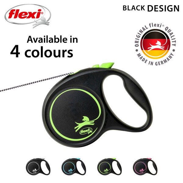 Flexi Black Design Cord Dog Lead