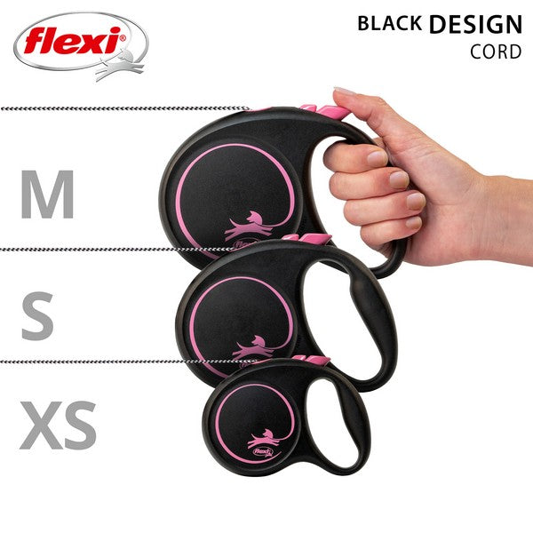 Flexi Black Design Cord Dog Lead