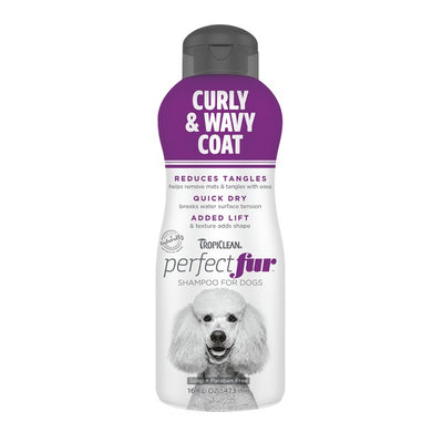 TropiClean Perfect Fur Curly and Wavy Coat Shampoo for Pets