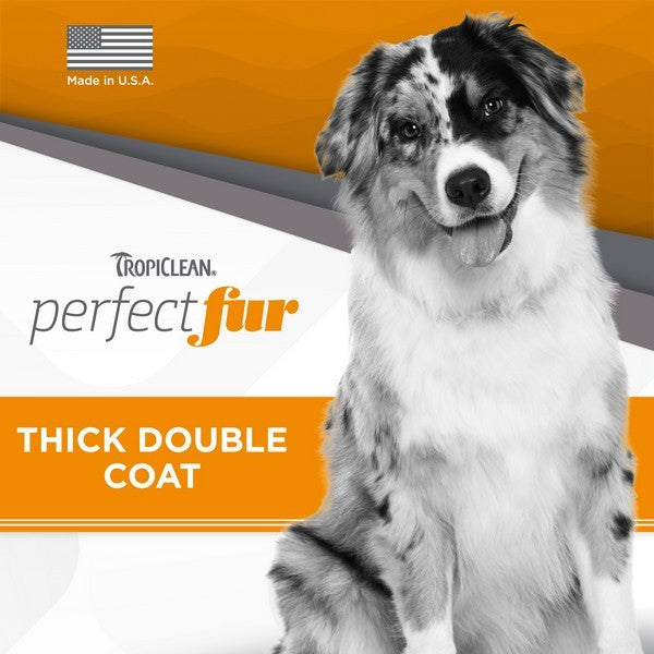 TropiClean Perfect Fur Thick Double Coat Shampoo for Dogs