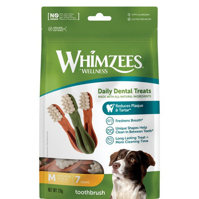 Whimzees Toothbrush Week Pack Medium (7Pk)