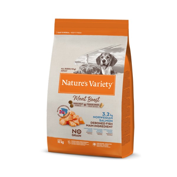 Natures Variety Meat Boost Dry for Dogs Norwegian Salmon 10kg