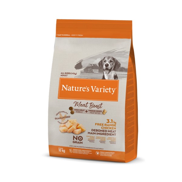 Natures Variety Meat Boost Dry for Dogs Free Range Chicken 10kg