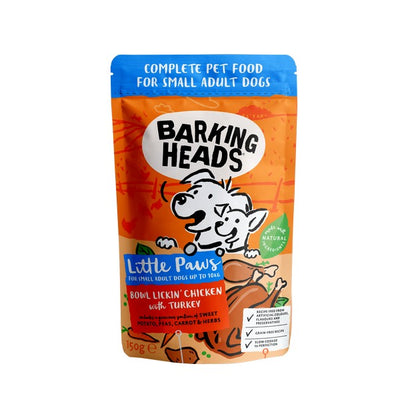 Barking Heads Little Paws Wet Chicken with Turkey 150g