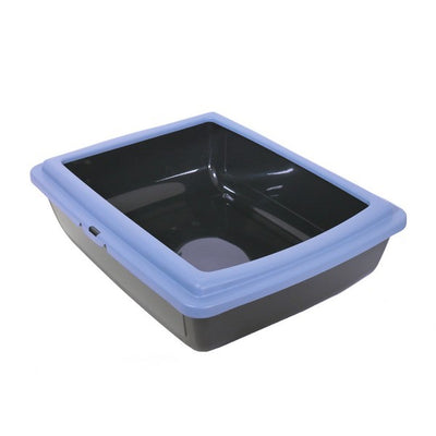 Rosewood  Eco Line Litter Tray W/Rim Slate Blue/Black