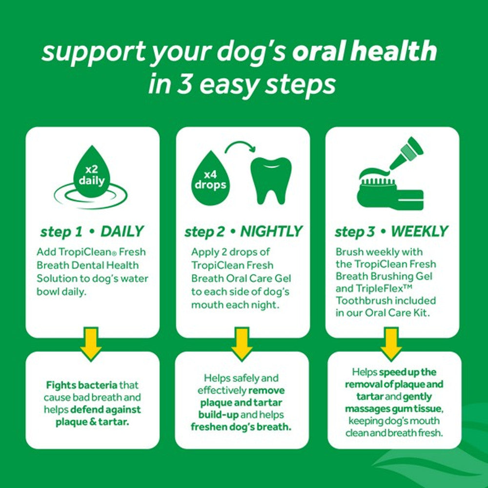 TropiClean Fresh Breath Dental Health Solution for Dogs 1L