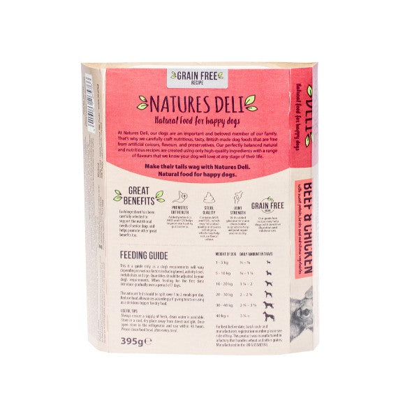 Natures Deli Senior GF Beef & Chicken 395g