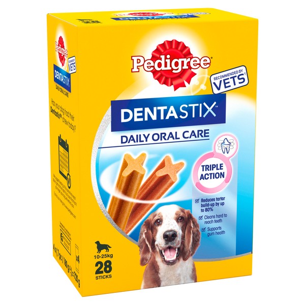 Pedigree DentaStix Daily Dental Chews Medium Dog 28 Sticks