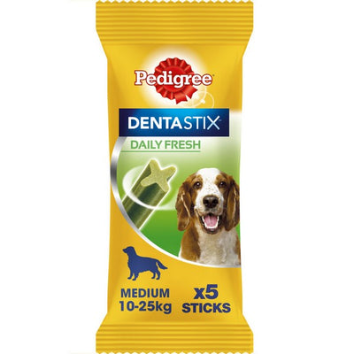 Pedigree Dentastix Fresh Daily Dental Chews Medium Dog 5 Sticks