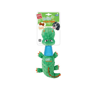 GiGwi Crocodile Plush Dog Toy with TPR Neck