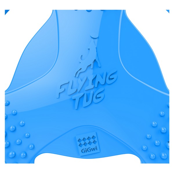 GiGwi TPR Bone Flying Tug Blue