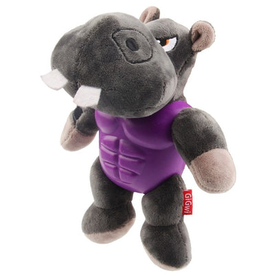 GiGwi Im Hero TPR Armor Hippo TPR Plush with Squeaker