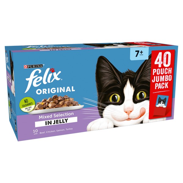 Felix Senior Cat Food Mixed Selection In Jelly 40x100G