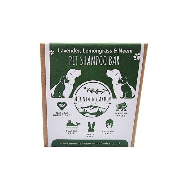 Mountain Garden Botanic Pet Shampoo Bar Lavender, Lemongrass and Neem