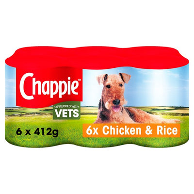 Chappie Chicken and Rice Tins 6x412g