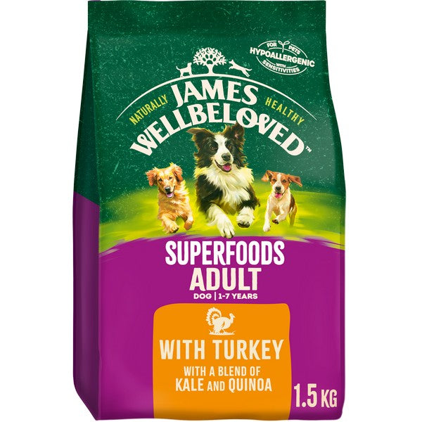 Wellbeloved Superfoods Adult Turkey with Kale and Quinoa 1.5kg