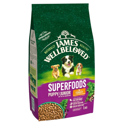 Wellbeloved Superfoods Puppy/Junior Turkey with Kale and Quinoa 1.5kg