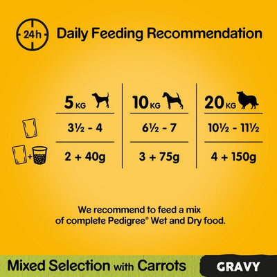 Pedigree Dog Pouches Mixed Varieties in Gravy 40x100g