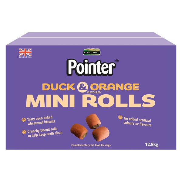 Pointer Duck & Orange Flavoured Mini Rolls 12.5Kg