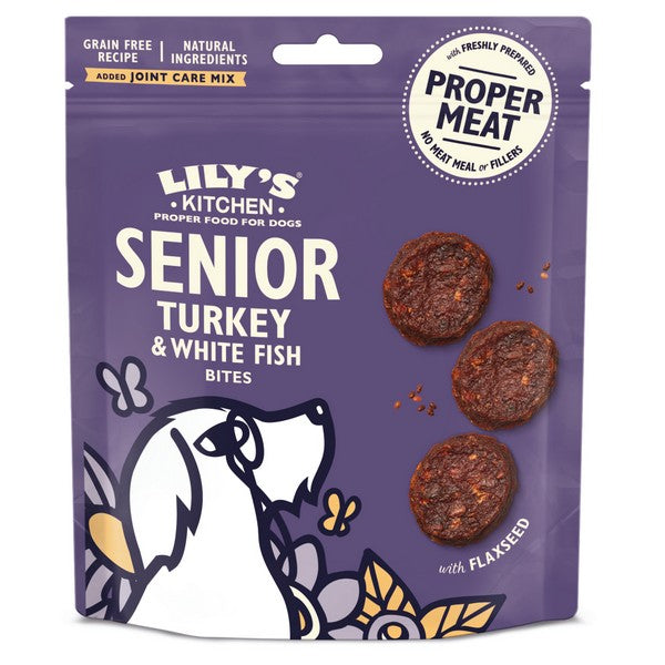 Lilys Kitchen Dog Turkey and Whitefish Senior Treats 70g