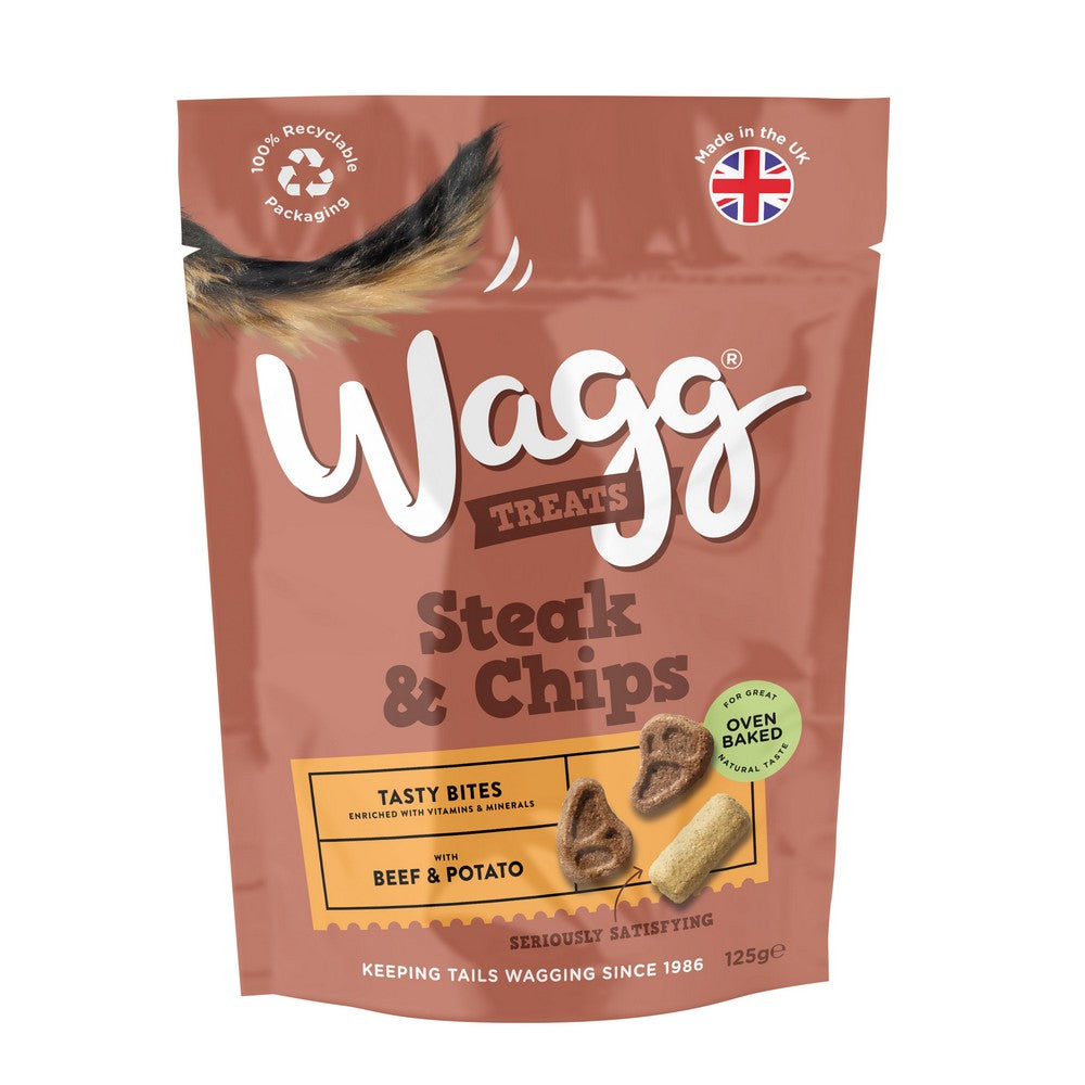 Wagg Steak and Chips Treats 125g