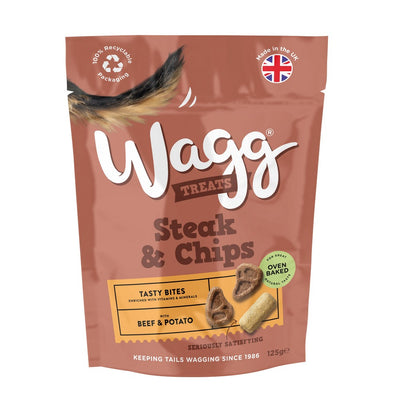 Wagg Steak and Chips Treats 125g